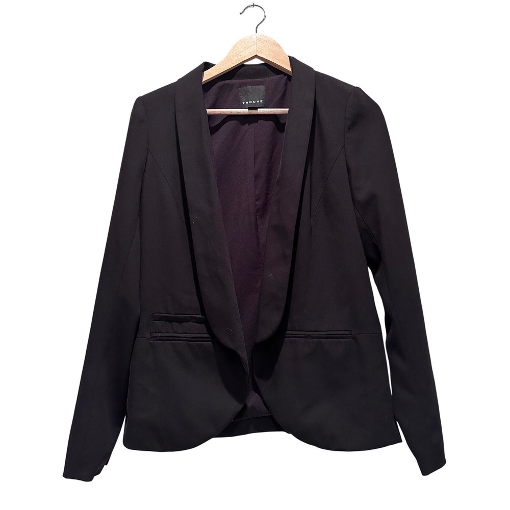 Trouve Women's Black Blazer‎ Small Business Casual Capsule Minimalist Career